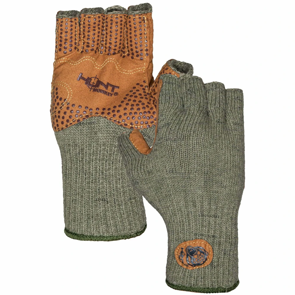Hunt Monkey Wooly Hunt Wool Glove Half Finger 3 Hunt Monkey Wooly Hunt Wool Glove Half Finger