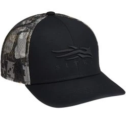 Sitka Icon Elevated II Mid Pro Trucker Hat -Superfeet Shop sitka icon ev ii mid pro trucker sitkablack 2 1