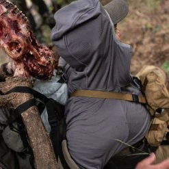 Stone Glacier Helio Lightweight Mid-Layer Hoody 12 Stone Glacier Helio Lightweight Mid-Layer Hoody -Superfeet Shop stone glacier helio lightweight mid layer hoody granite grey lifestyle