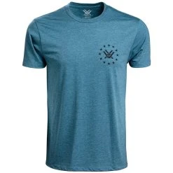 Vortex Salute Short Sleeve T- Shirt -Superfeet Shop vortex salute short sleeve t shirt blue front