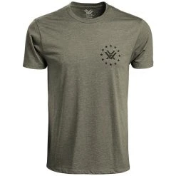 Vortex Salute Short Sleeve T- Shirt -Superfeet Shop vortex salute short sleeve t shirt green front
